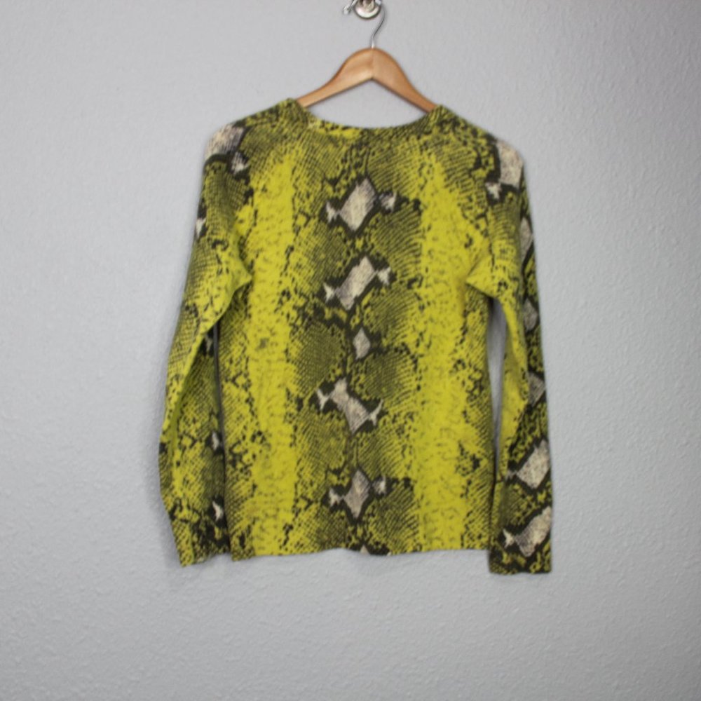 Equipment Neon Sloane Python Cashmere Sweater Sz M - image 4